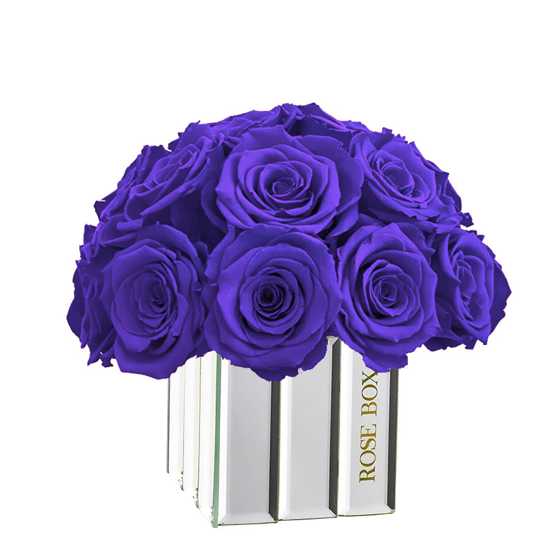 Modern Mini Half Ball with Spring Purple Roses