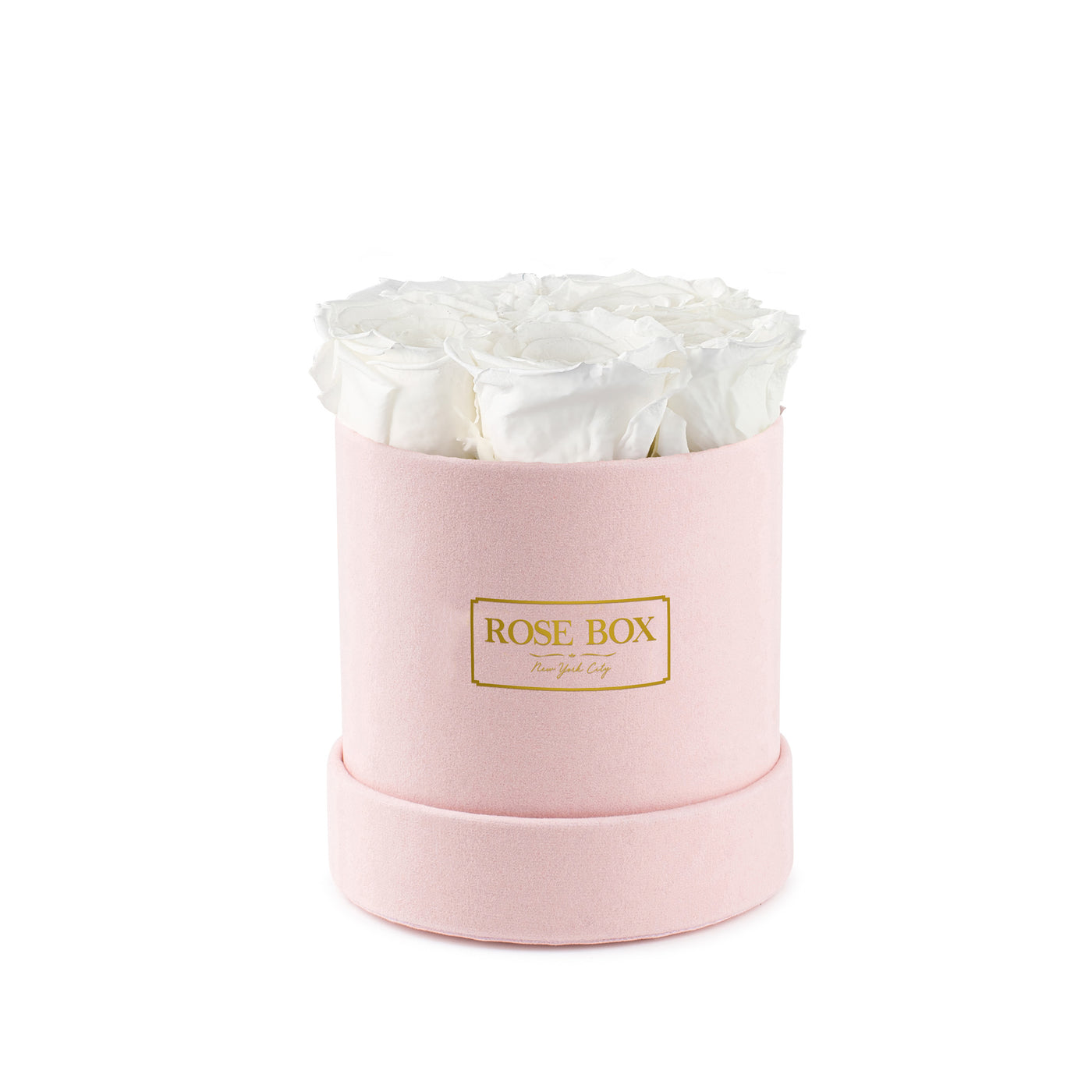 Mini Pink Box with Pure White Roses