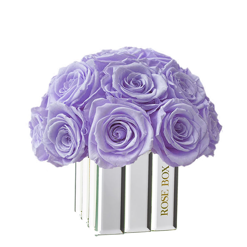 Modern Mini Half Ball with Lavender Roses