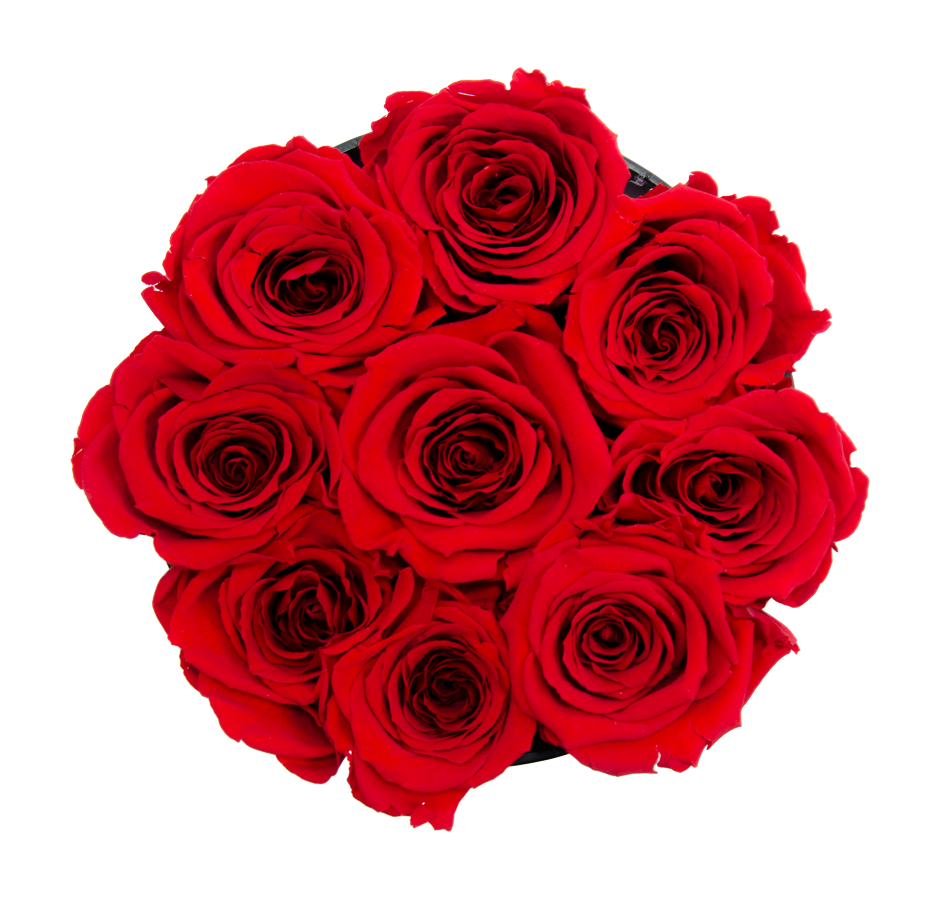 #BestMom Small White Box with Red Flame Roses
