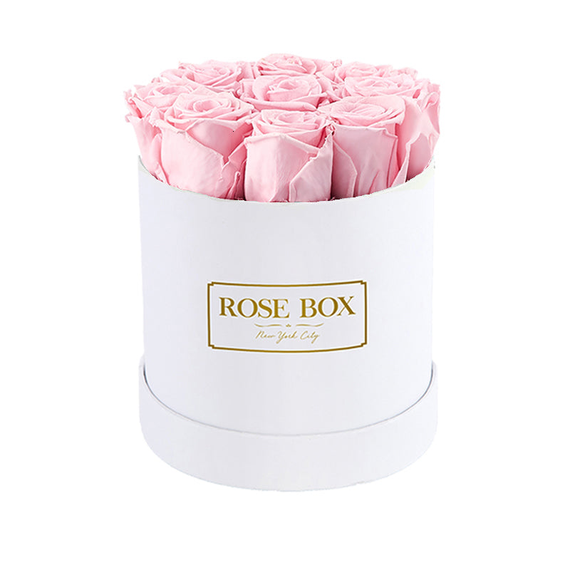 Small White Box with Light Pink Roses (Voucher Special)