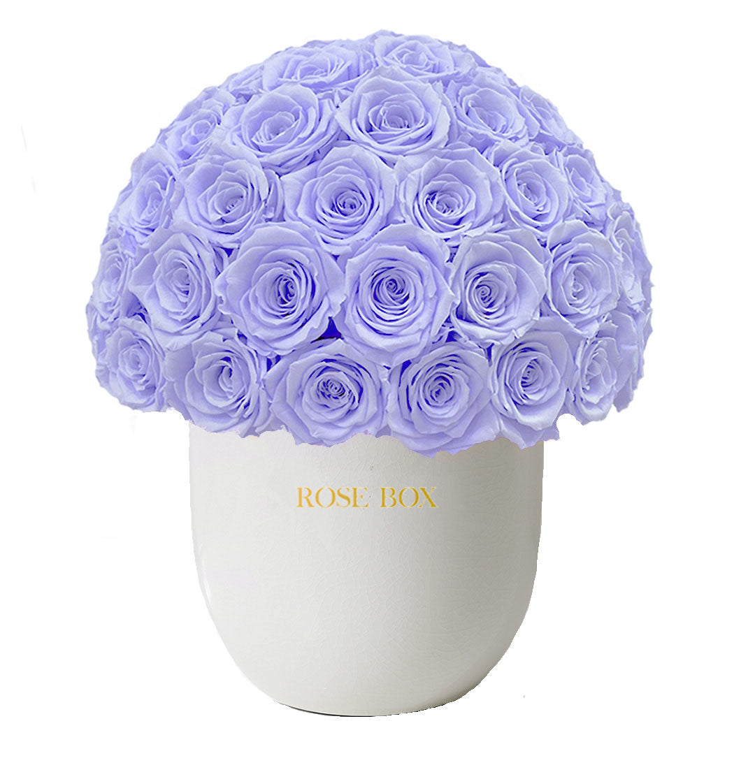 Ceramic XL Half Ball with Violet Roses