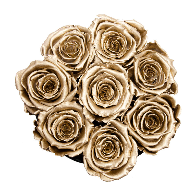 Small White Box with Gold Roses