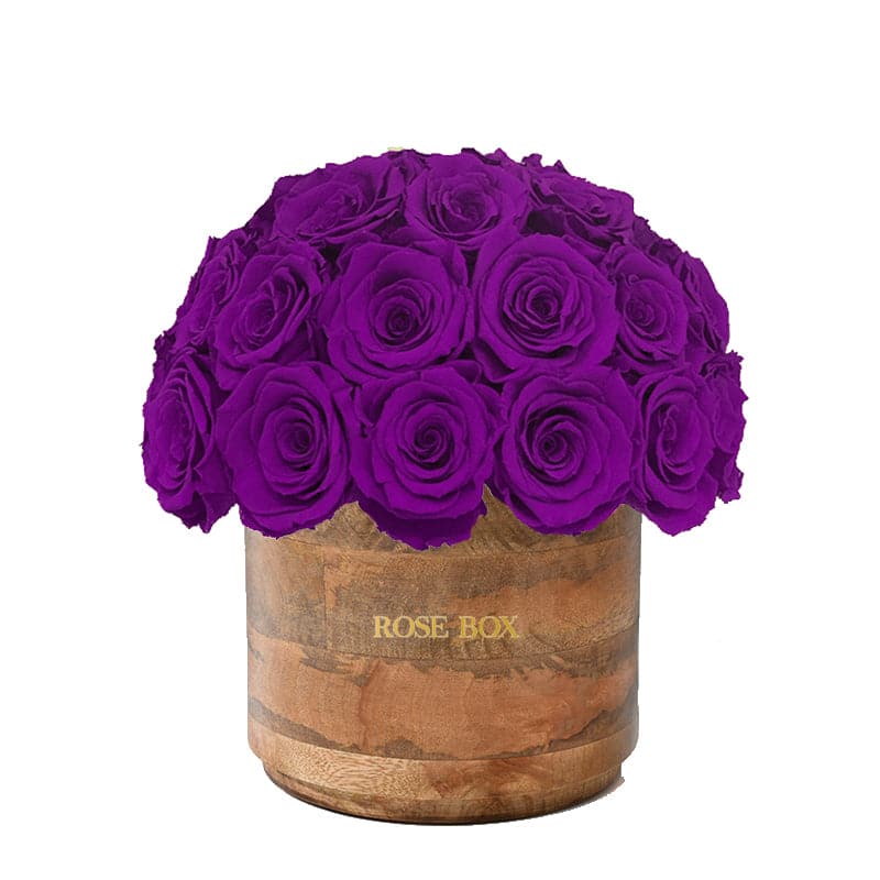 Rustic XL Half Ball with Violet Roses