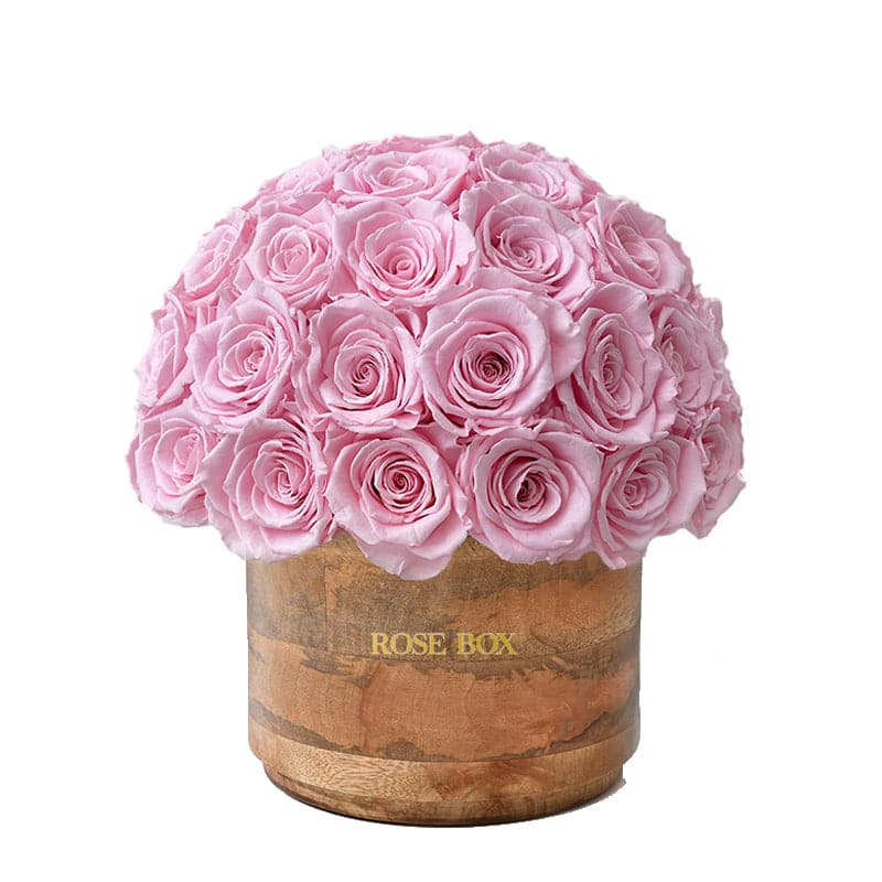 Rustic Classic Half Ball with Pink Blush Roses