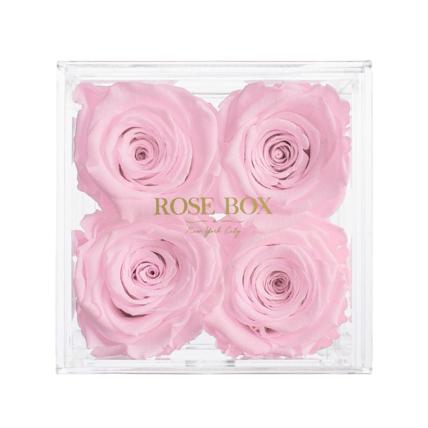4 Light Pink Roses Jewelry Box