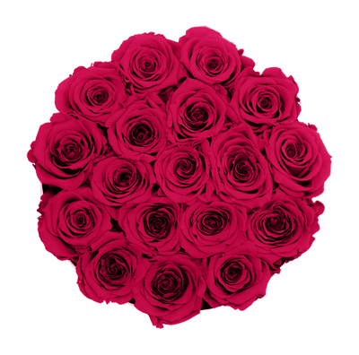 Medium White Box with Ruby Pink Roses (Voucher Special)