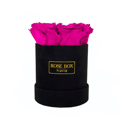 Mini Black Box with Neon Pink Roses