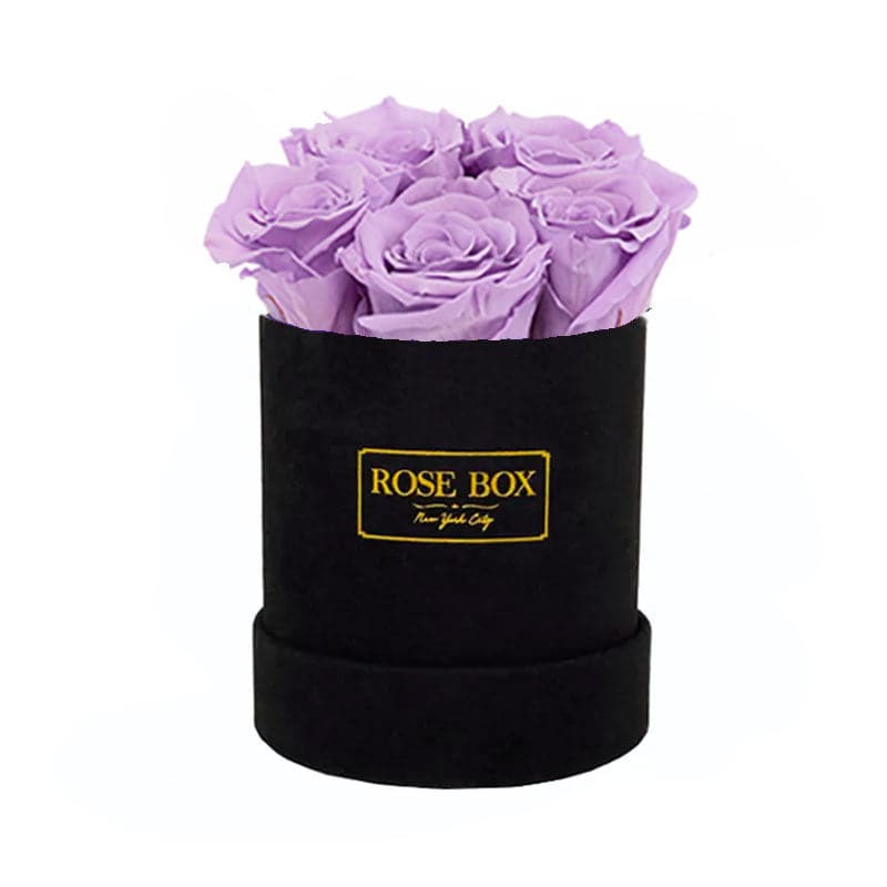 Mini Black Box with Lavender Roses