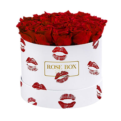Limited Edition XOXO Medium Box with Red Flame Roses