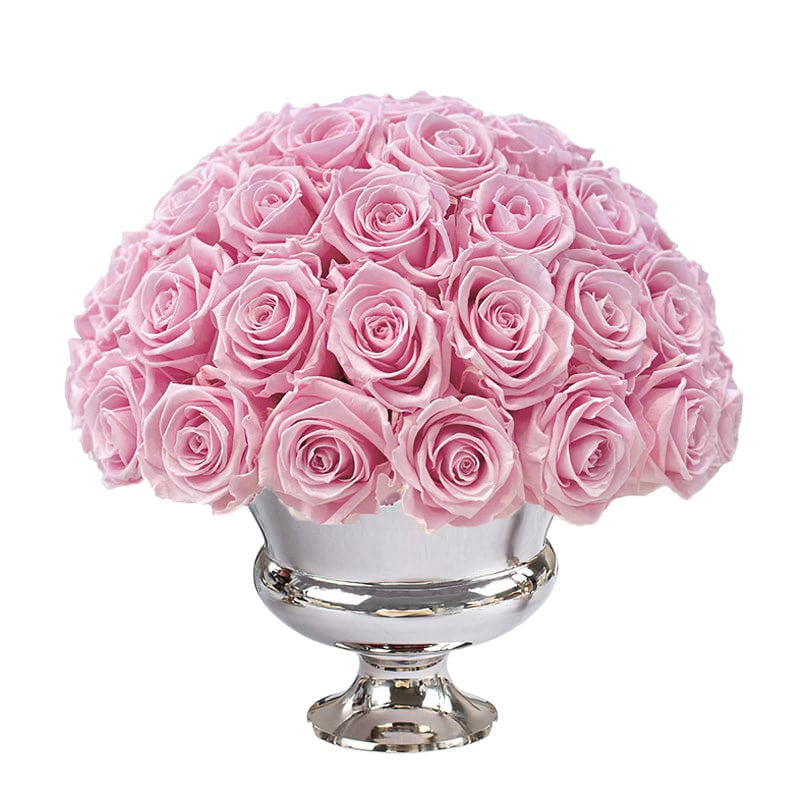 Luxury Premium Half Ball with Light Pink Roses