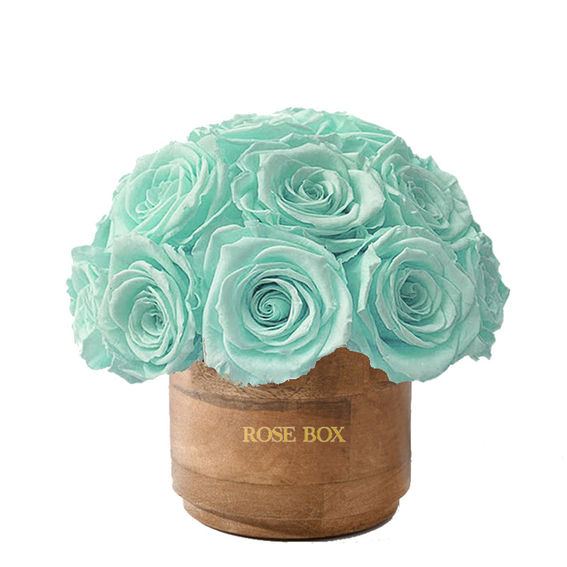 Rustic Mini Half Ball with Icy Mint Roses