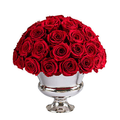 Luxury Premium Half Ball with Red Flame Roses