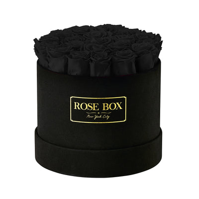 Medium Black Box with Velvet Black Roses (Voucher Special)