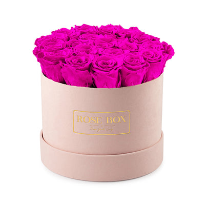 Medium Pink Box with Neon Pink Roses (Voucher Special)