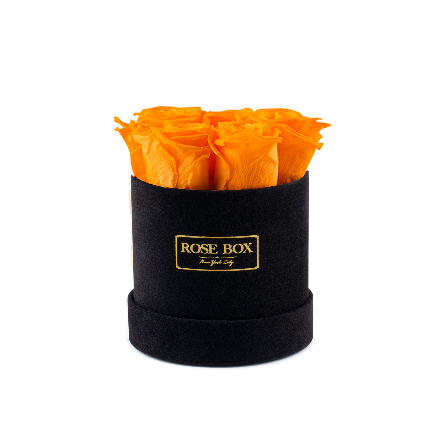 Mini Black Box with Autumnal Orange Roses