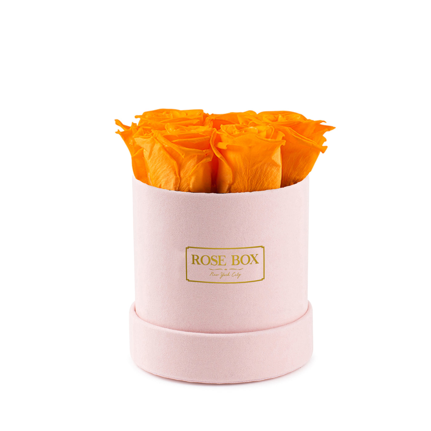 Mini Pink Box with Autumnal Orange Roses