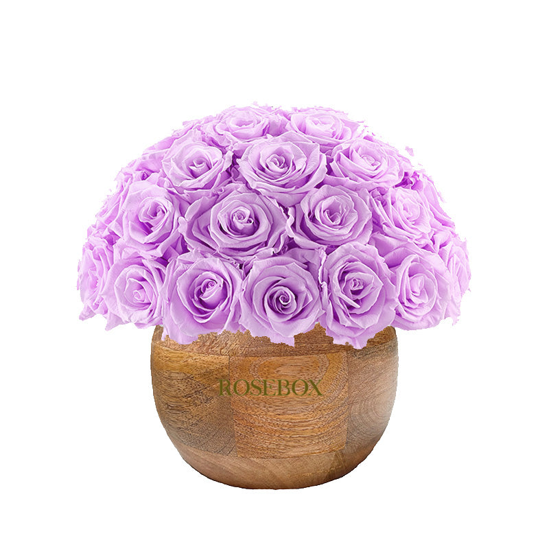 Rustic Classic Round Half Ball with Lavender Roses