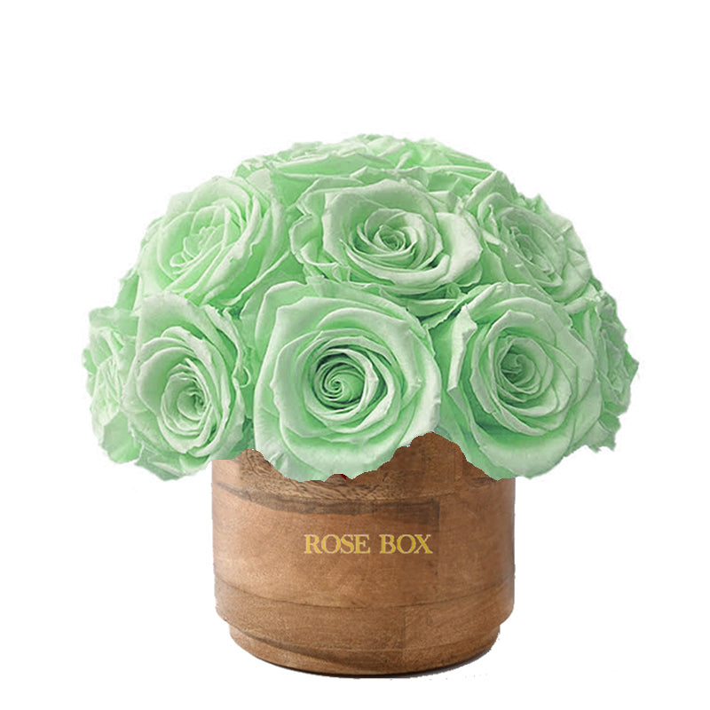 Rustic Mini Half Ball with Light Green Roses