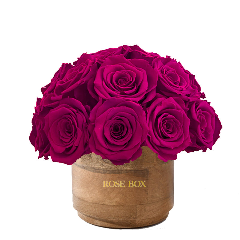 Rustic Mini Half Ball with Ruby Pink Roses