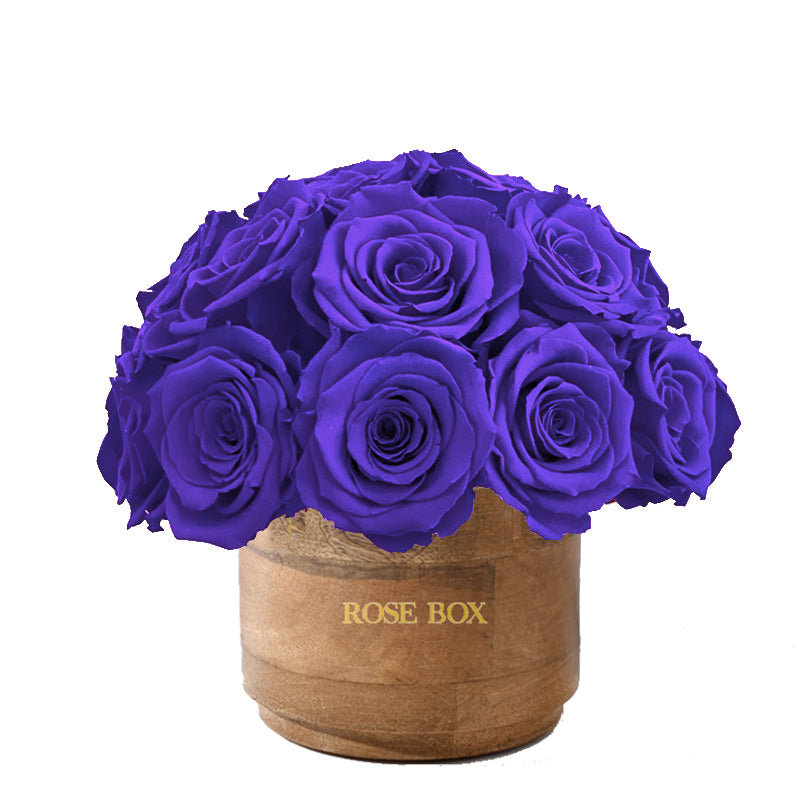 Rustic Mini Half Ball with Spring Purple Roses
