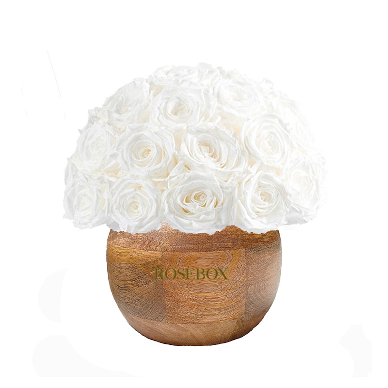 Rustic Classic Round Half Ball with Light Pink Roses