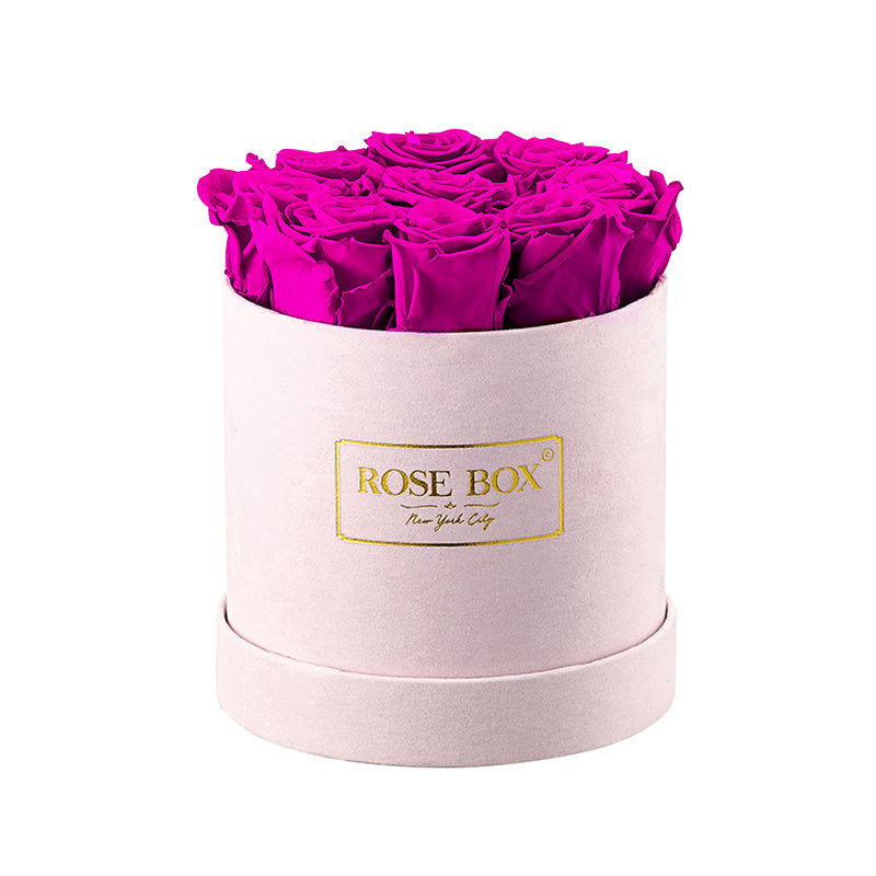 Small Pink Box with Neon Pink Roses