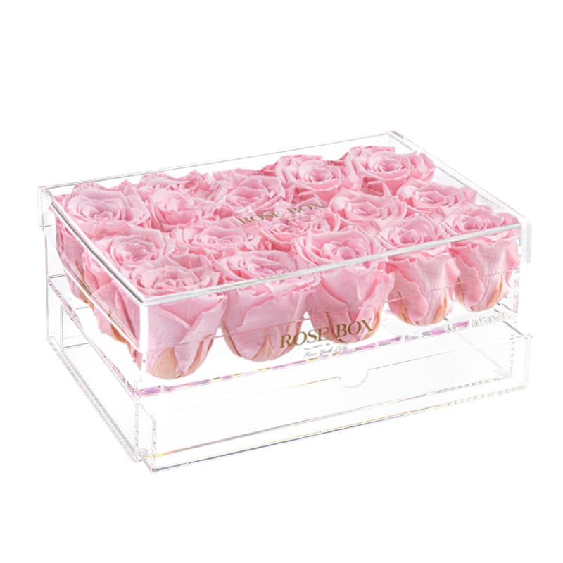15 Pink Blush Roses Jewelry Box (Voucher Special)