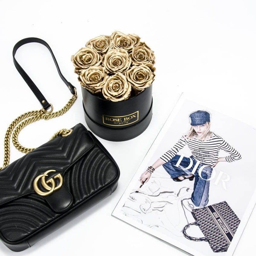 Small Black Box with Gold Roses (Voucher Special)