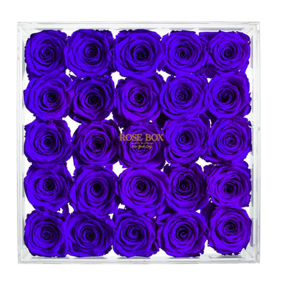 25 Spring Purple Roses Jewelry Box