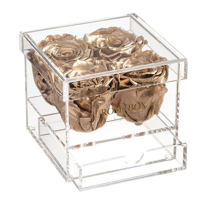 4 Gold Roses Jewelry Box