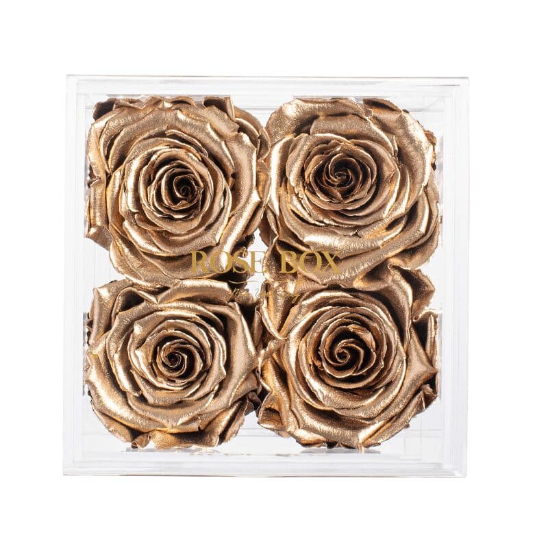 4 Gold Roses Jewelry Box
