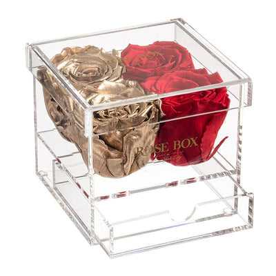 Holiday Edition 4 Red Flame and Gold Jewelry Box