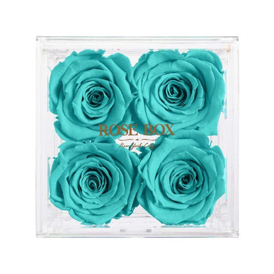4 Turquoise Roses Jewelry Box