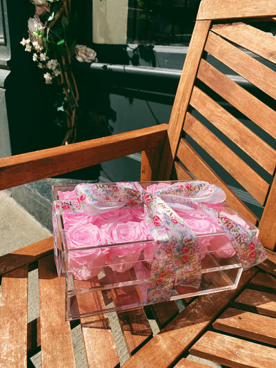 15 Pink Blush Roses Jewelry Box