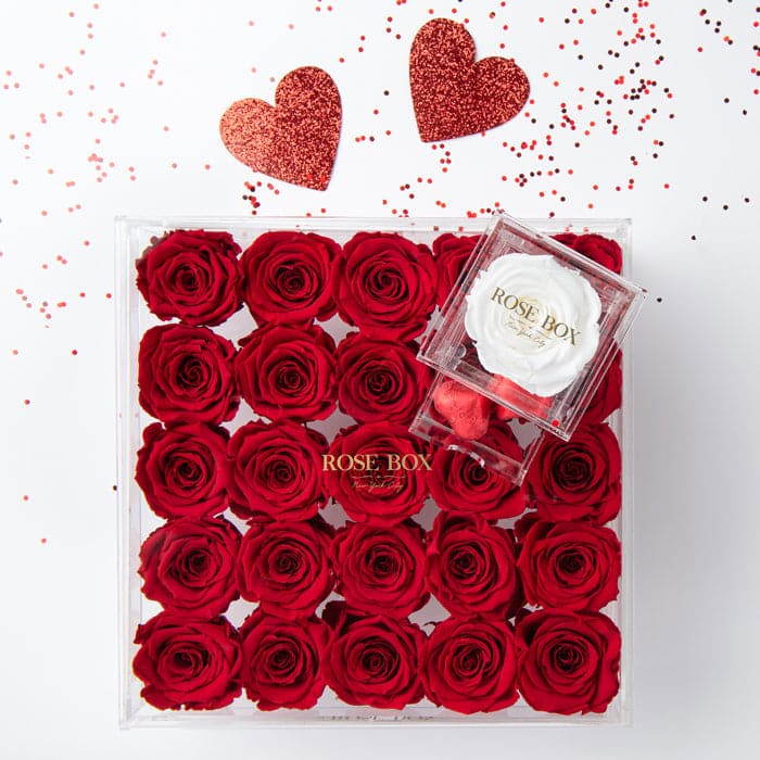 Custom Deluxe 25 Roses Jewelry Box
