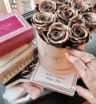 Small Pink Box with Gold Roses (Voucher Special)