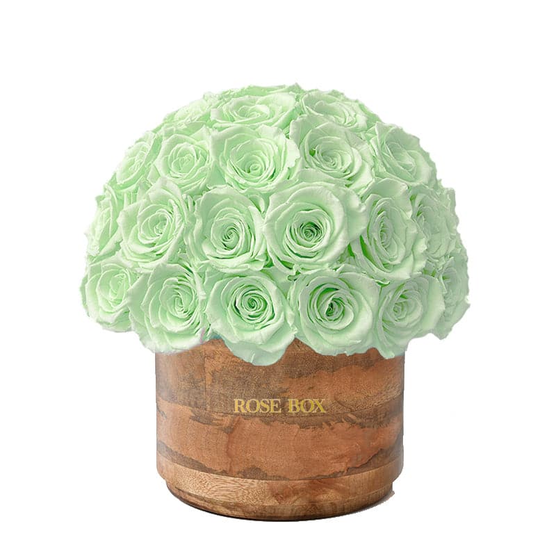 Rustic Classic Half Ball with Light Green Roses