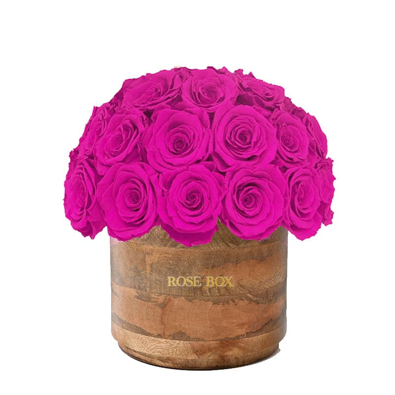 Rustic Classic Half Ball with Neon Pink Roses