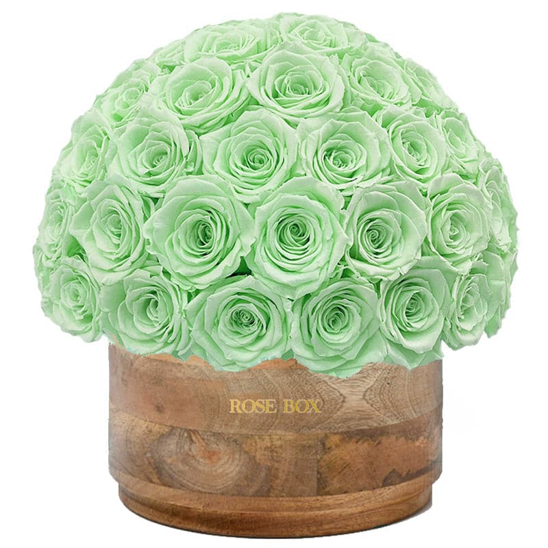 Rustic XL Half Ball with Light Green Roses
