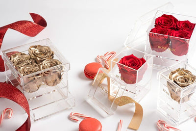 Single Gold Rose Jewelry Box