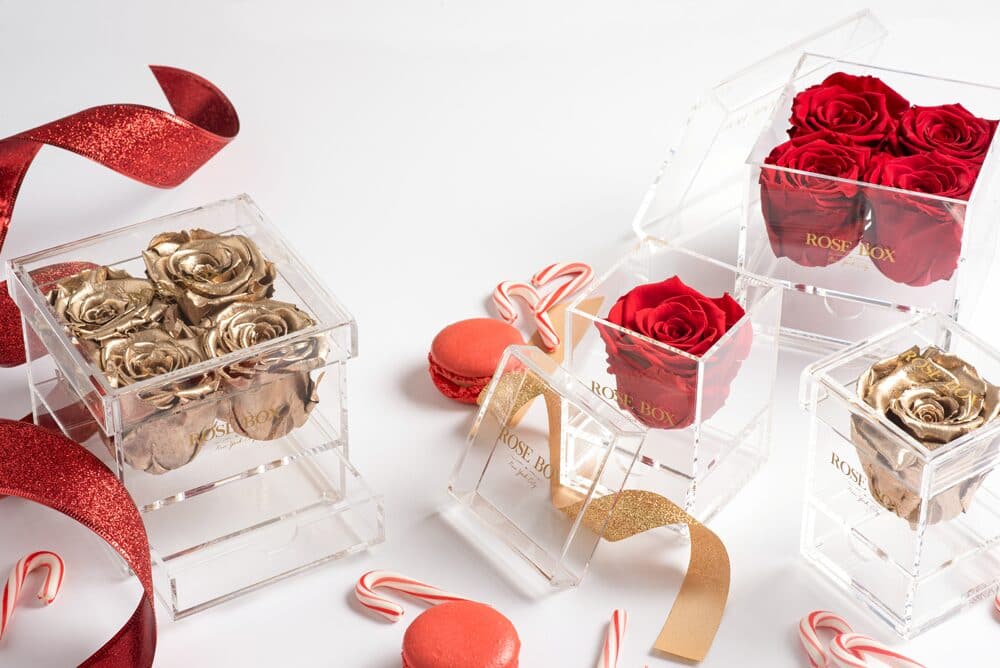 Single Gold Rose Jewelry Box (Voucher Special)