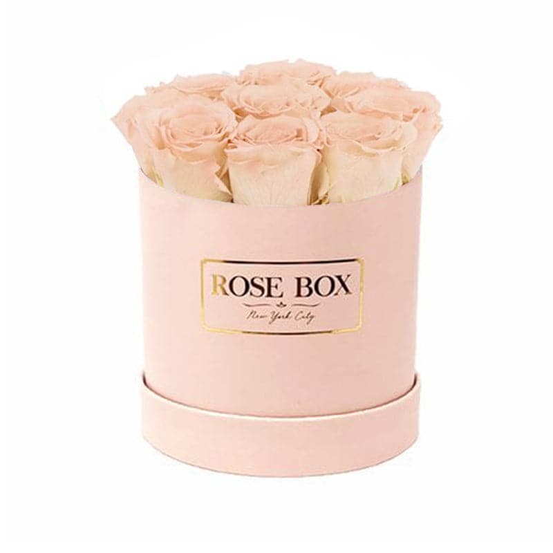 Small Pink Box with Sorbet Peach Roses (Voucher Special)