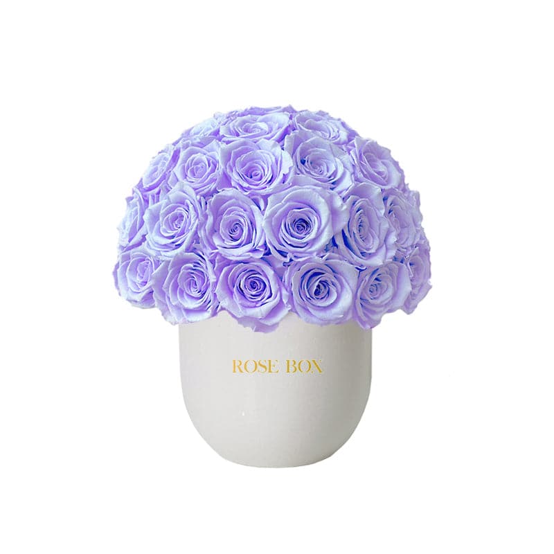 Ceramic Classic Half Ball with Violet Roses