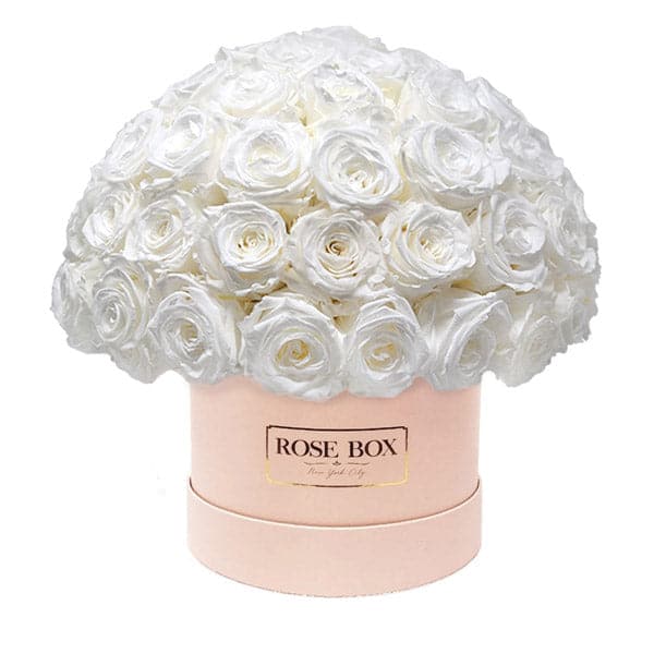 Signature Pink Extra Large Half Ball of 80 Roses