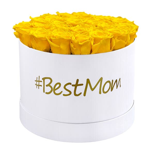 Custom #BestMom Large Round Box