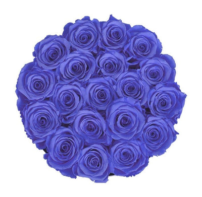 Medium Black Box with Spring Purple Roses (Voucher Special)