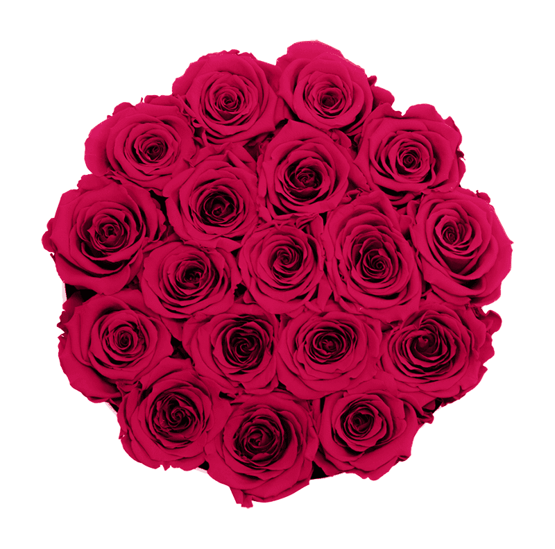 Medium Pink Box with Ruby Pink Roses (Voucher Special)