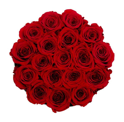 Medium Black Box with Red Flame Roses (Voucher Special)