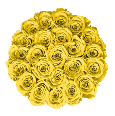 Medium White Box with Bright Yellow Roses (Voucher Special)